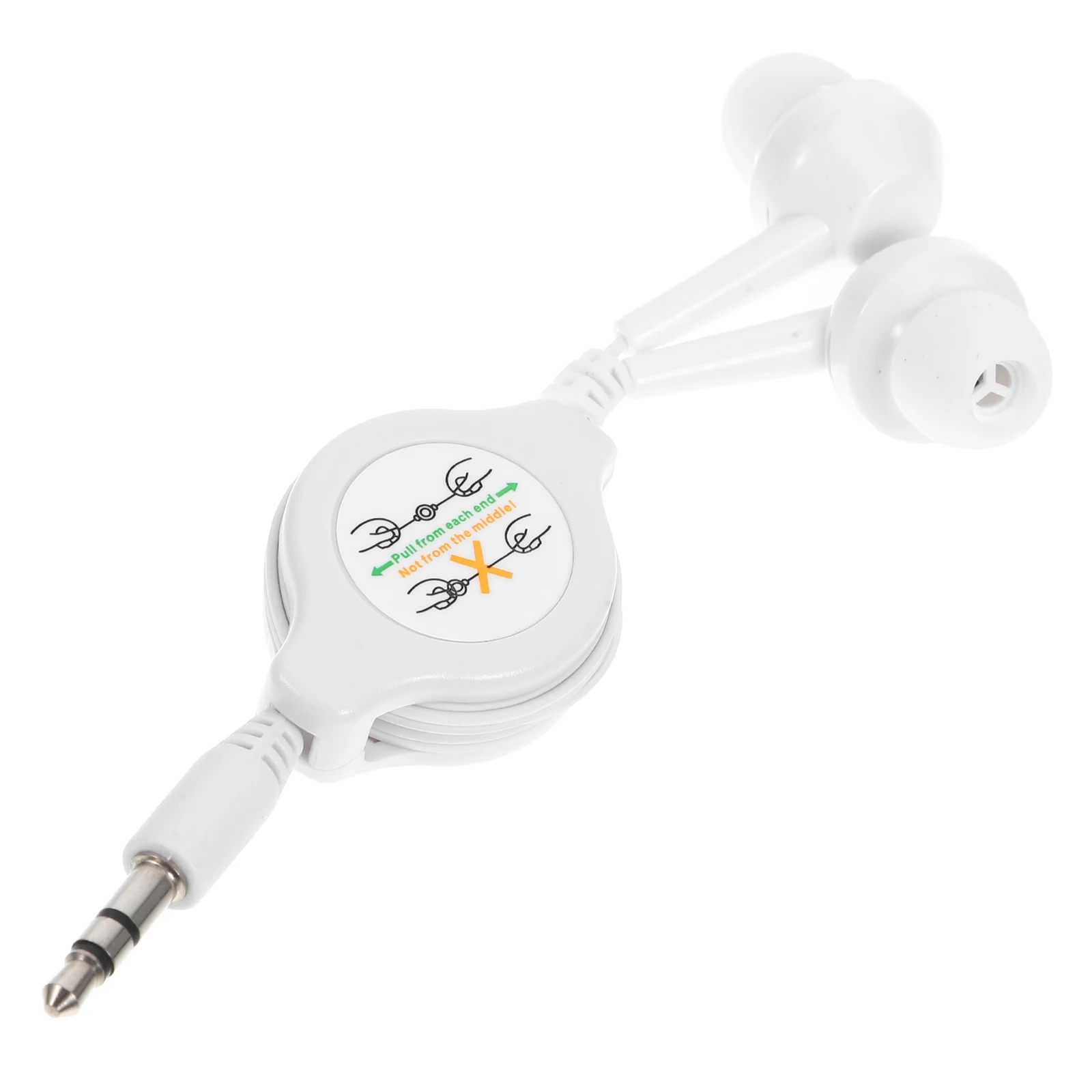 

3pcs Retractable Earphone Wired Headphones Microphone Cable Earbuds Mini In-ear Earplugs Headsets 35mm Sound Quality Portable