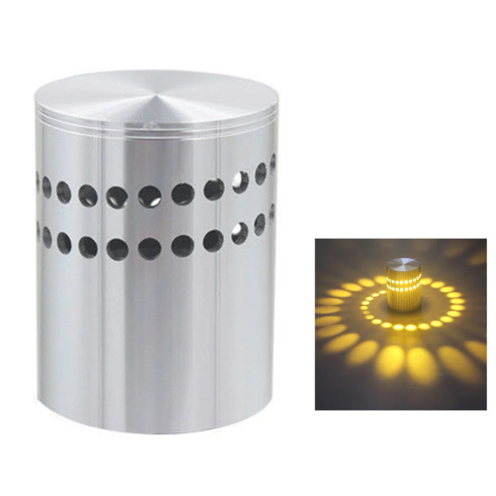 Creative Spiral Led Wall Lamp Aluminum Material 3W RGB AC85-265V Warm White Lighting For Indoor Bar KTV Decoration