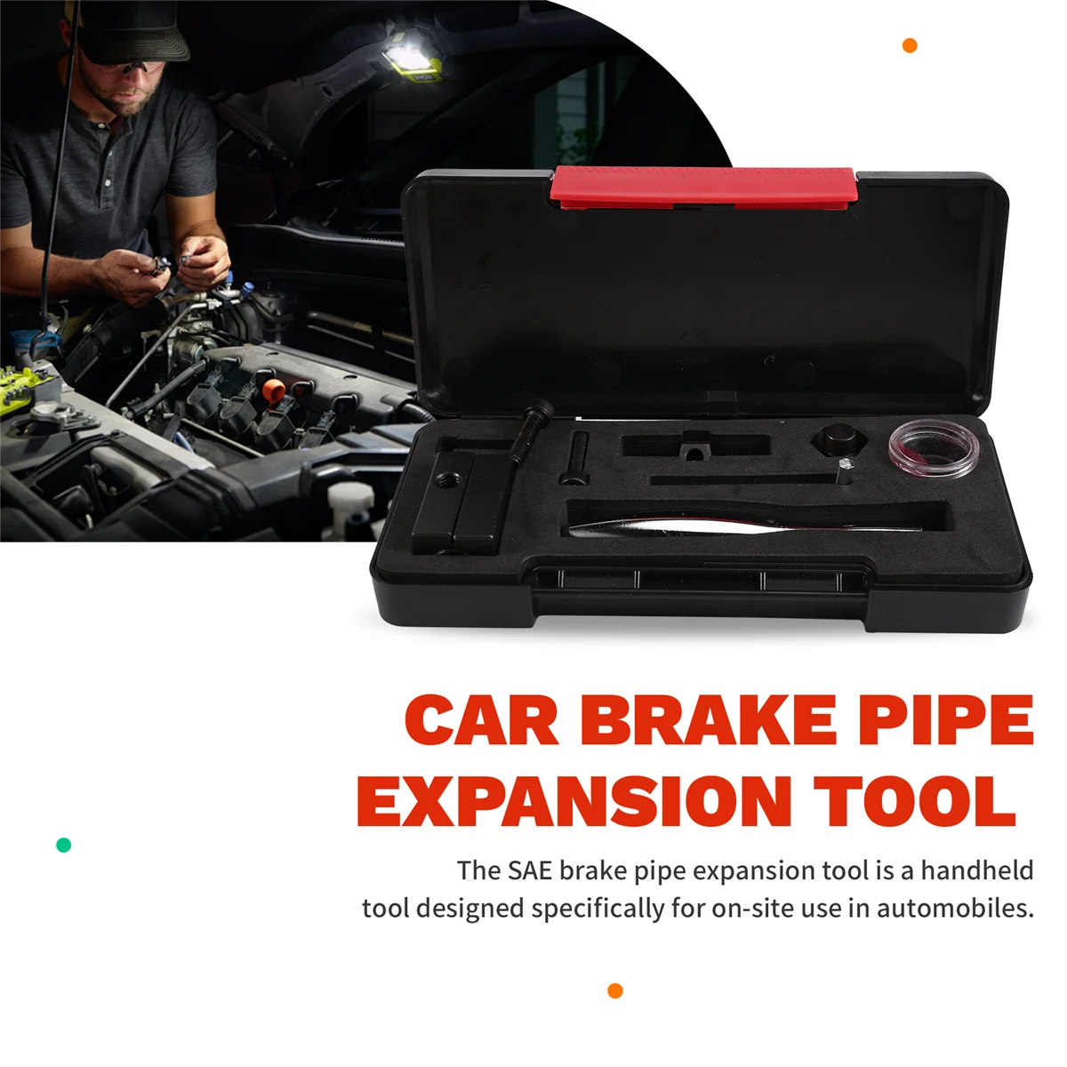 AA98 3/16インチブレーキラインダブルフレアリングツールハンドヘルド45度SAEブレーキホースニッケルチューブおよび銅チューブ用