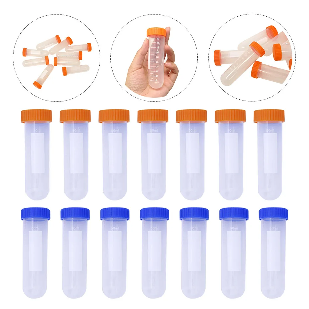 

Storage Bottle Vials Test Tubes with Lid Science Transparent Lids Lab Laboratory