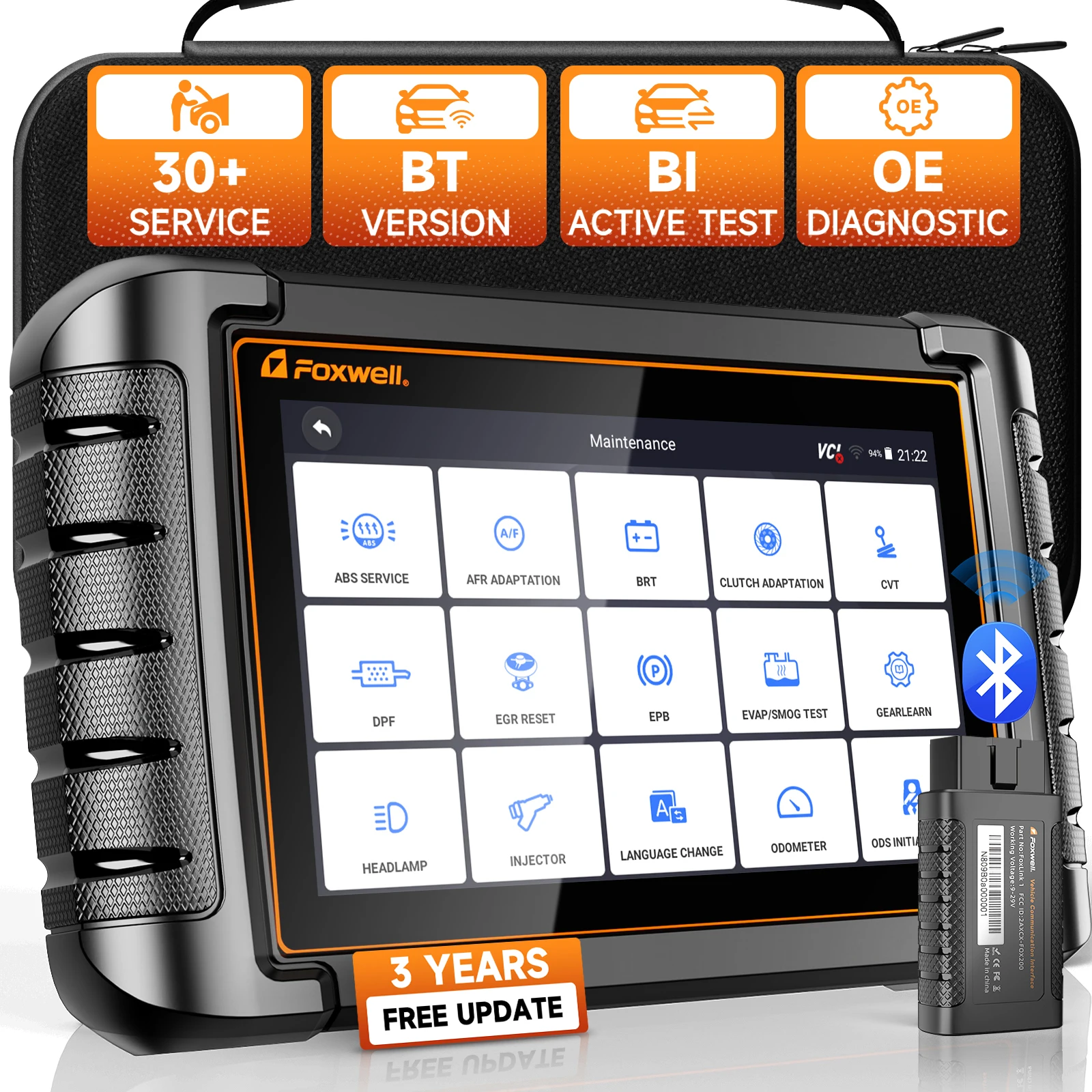 FOXWELL NT809BT OBD2 Automotive Scanner All System Bi-Directional Test 30+ Reset Code Reader OBD2 Car Diagnostic Test Tool