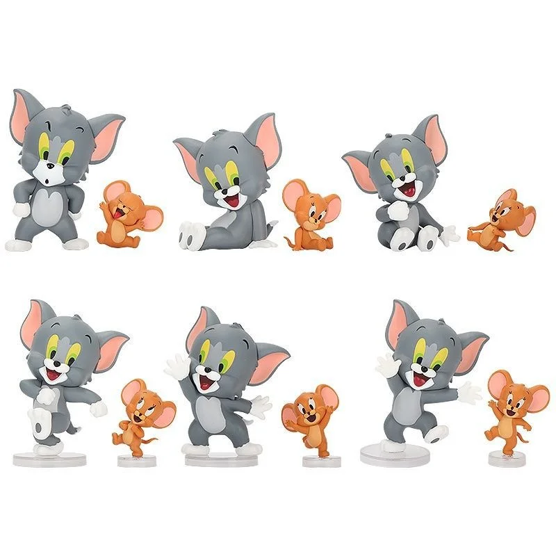 9cm Tom And Jerry I Love The Cheese Series Pvc Material Mystery Box Cute Figurine Model Desktop Car Ornament Doll Kids Toy Gift