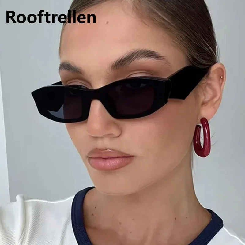 Vintage Mode Kleine Cat-Eye Sonnenbrille Damen Herren Luxus Designer Brillen UV400 Reise Fahrbrillen Schwarz Unisex Eyewear