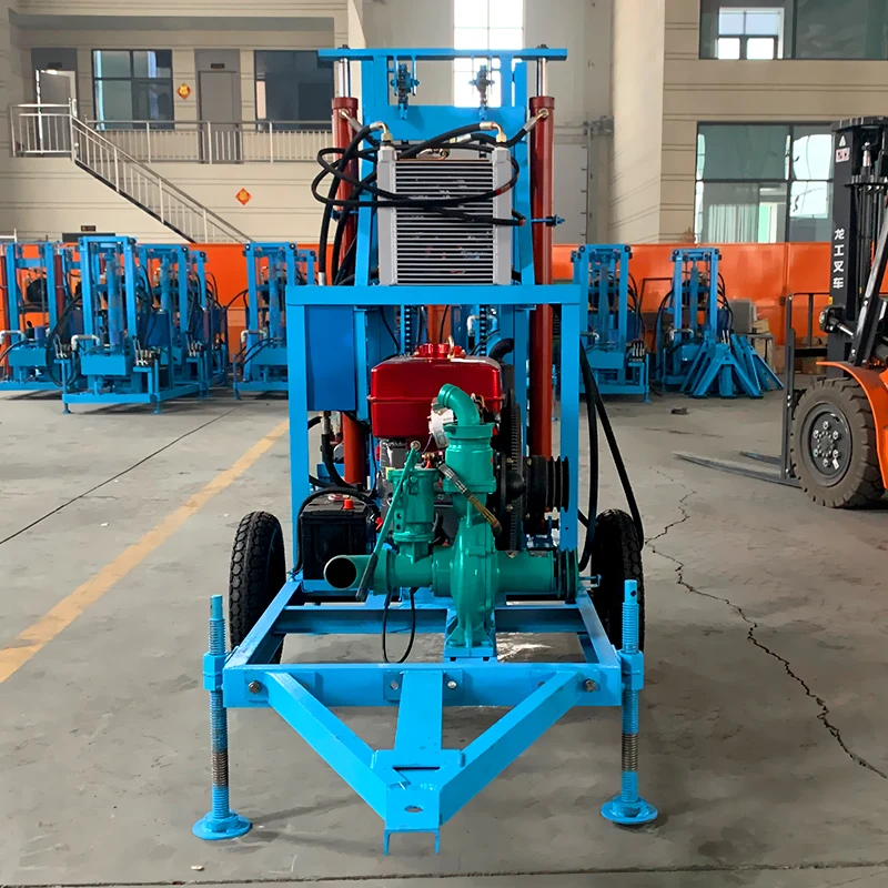 Impianto di perforazione per pozzi d'acqua cingolato idraulico diesel portatile ad alte prestazioni da 150 m a 250 m di profondità personalizzabile