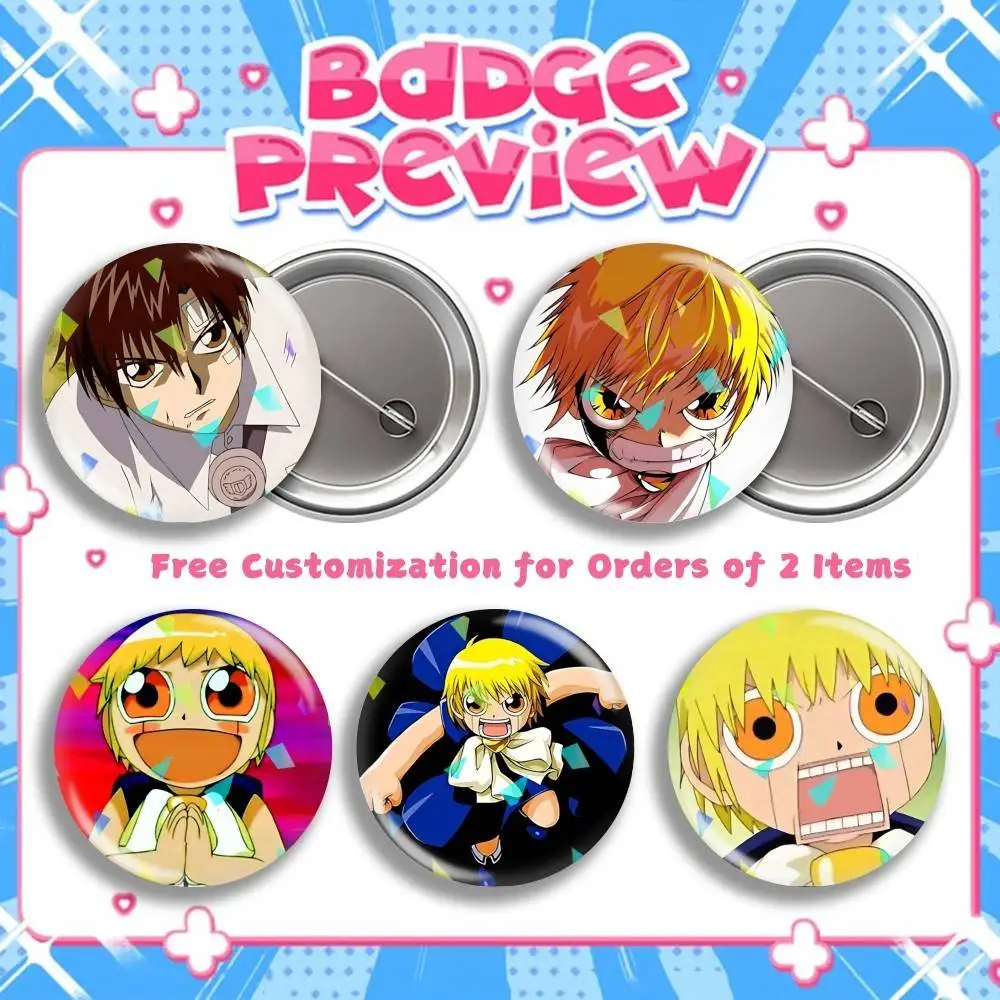 Manga Z-Zatch Bell The Lightning Mamodo Round Badge Pins Creative Pins Bag Decor Accessories Fan Collection Gifts for Friends