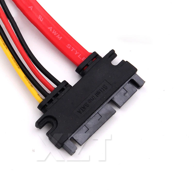 30cm 22-pinowy kabel SATA męski na żeński 7 + 15-pinowy ATA SATA Data Power Combo przedłużacz złącza kablowego Conterver — zdjęcie produktu 3