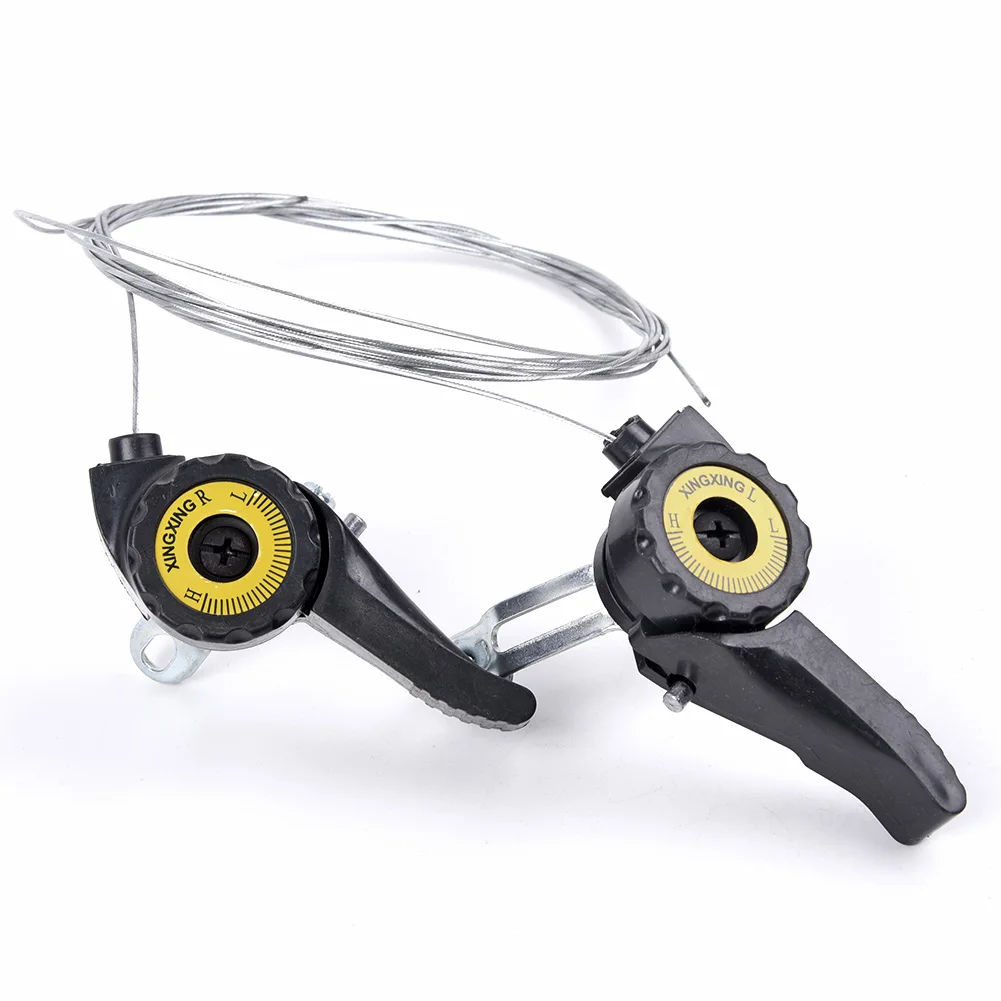 Gear Lever Shifter 15/18/21 Speed Fittings Plastic Steel One Size Pair Parts Replacement Bicycle Mountain Bike