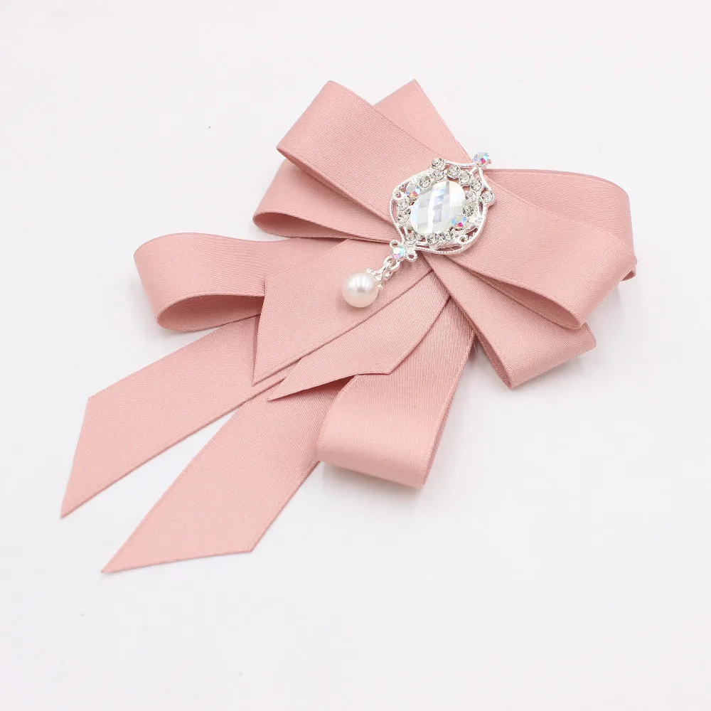 Handgemachte Mode schwarz Band Fliege Strass Kristall Stoff Stoff Luxus Hochzeits kleid britische Schulmädchen Geschenk für Frauen – Detail 3