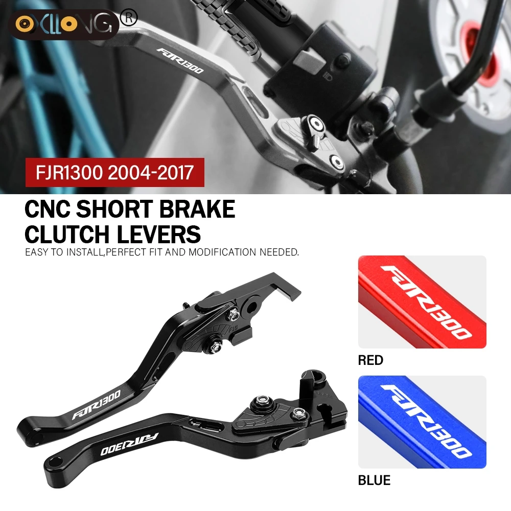 CNC Aluminum Motorcycle Short Brake Clutch Levers Accessories Parts For YAMAHA FJR1300 FJR1300A 2004-2017 2016 2015 2014