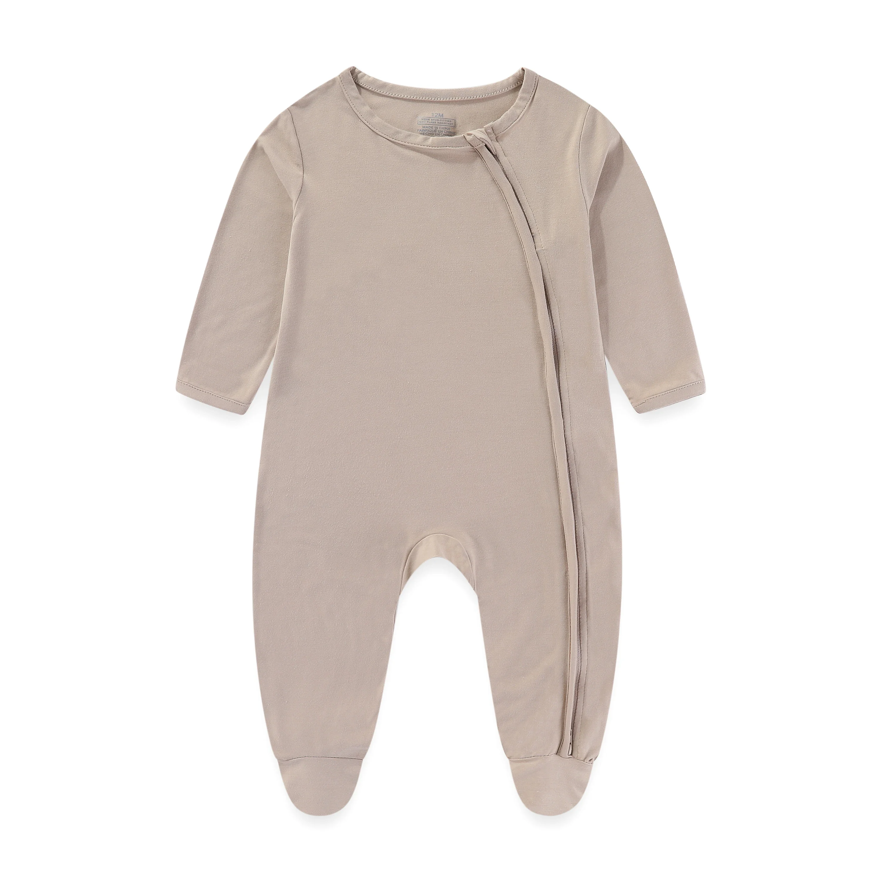 Kiddiezoom 1PCS أربعة مواسم للجنسين الطفل بذلة بلون الوليد صبي فتاة سستة رومبير ملابس الرضع الناعمة #4