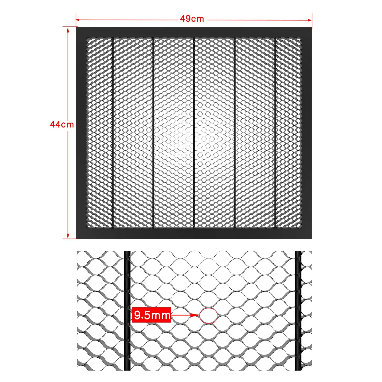 NEJE 490X440 مللي متر لوحة دعم لوحة ألواح على شكل خلية النحل العمل منصة قاعدة معدنية لوحة ل آلة تقطيع بالليزر ملحقات الطابعة