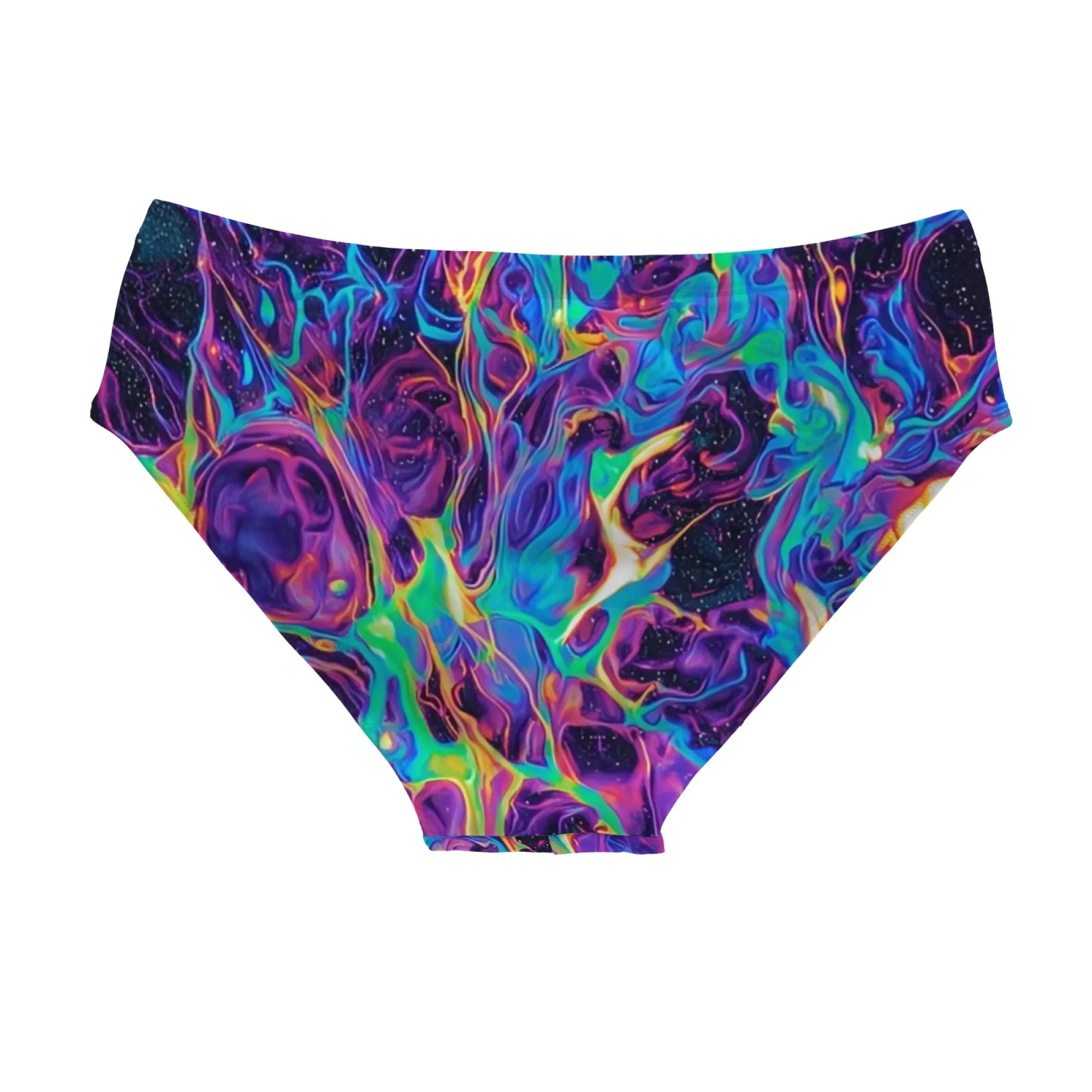 Nebula Fluid Art Swim Trunks Lightweight Comfortable Sexy Men's Triangle Swim Trunks Pool Party Beach Vacation Sexy Men's Bikini