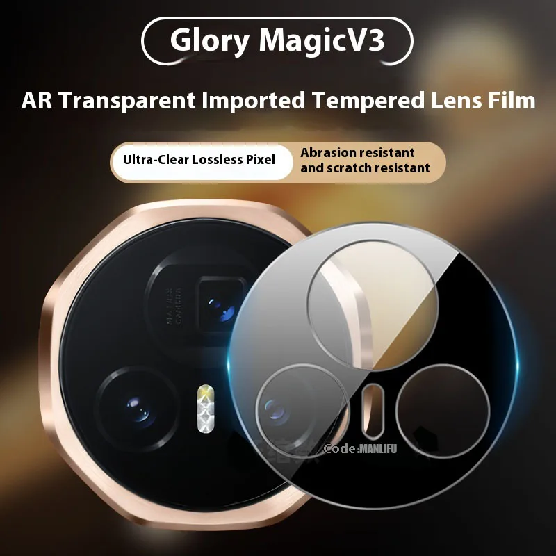 3-1Pcs Camera Screen Lens Protector For Honor Magic Vs3 9H  Camera Cover Lens Full Glue Tempered Glass For Honor Magic V3