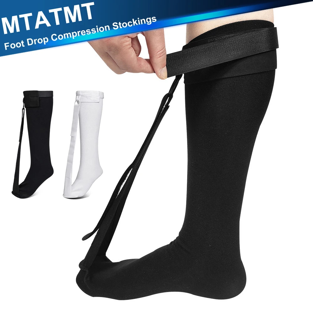 

MTATMT 1Set Foot Drop Support Compression Stockings Orthosis Foot Plantar Fascia Stretch Stockings Pain Relief