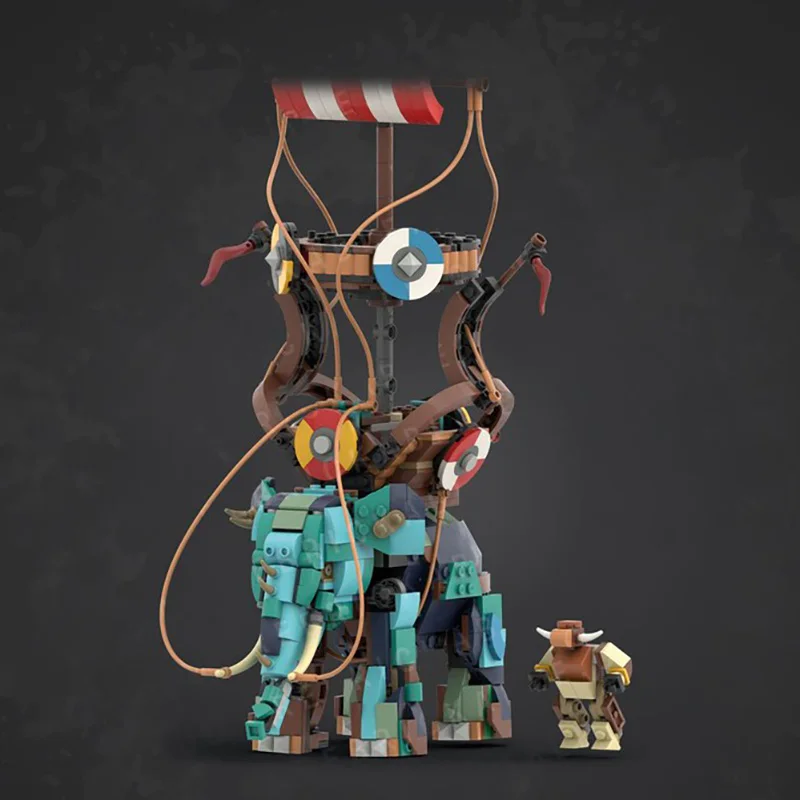 Beliebte Film Modell Moc Bausteine Viking Krieg Elefant Modell Technologie Modulare Block Weihnachten DIY Spielzeug Urlaub Geschenke