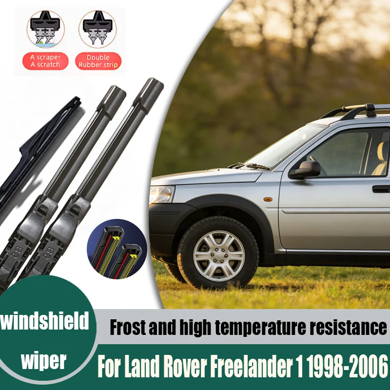For Land Rover Freelander 1 1998-2006 1999 2000 Wiper Front & Rear Wiper Blades Windshield Windscreen Window Brushes 22