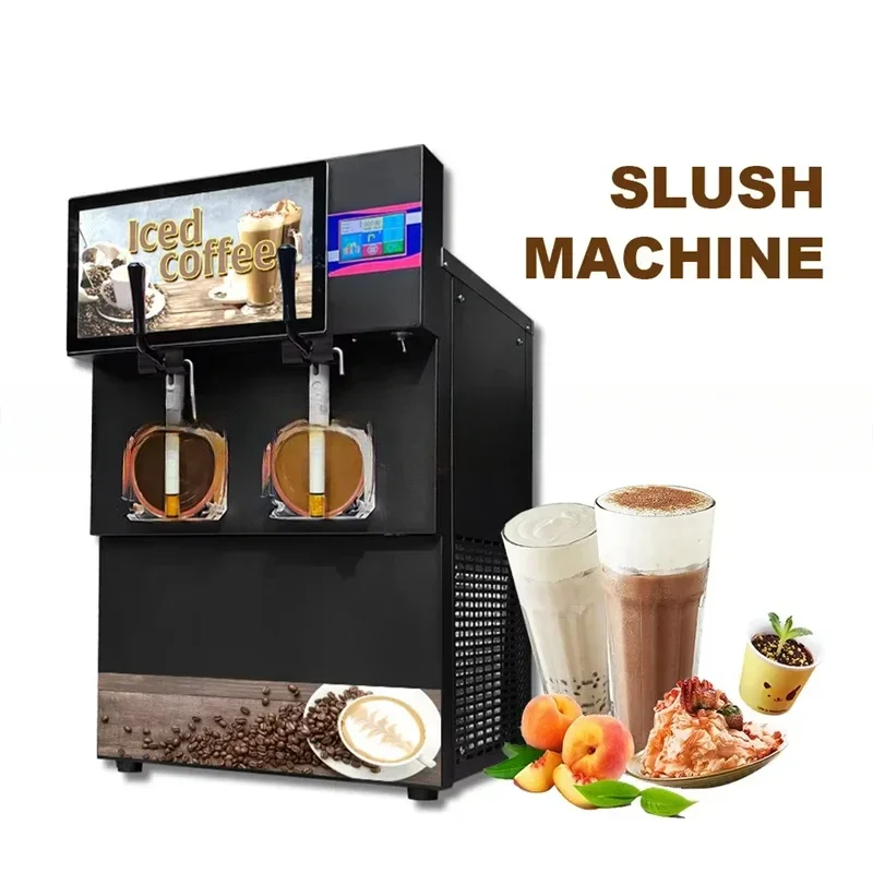 220V Multifunction Frozen Ice Slushy Margarita Cocktails Tea Juices Coffee Drinks Maker Milk Shake Slush Granita Chiller Machine