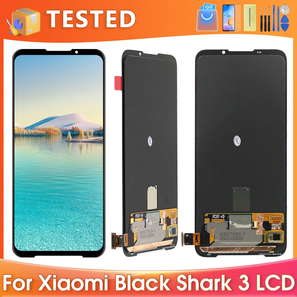 6.67\'\'For Xiaomi Black Shark 3 For BlackShark3 KLE-H0 KLE-A0 LCD Display Touch Screen Digitizer Assembly Replacement