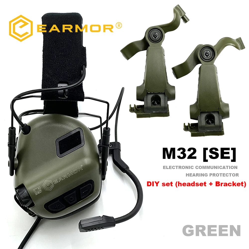Orejeras electrónicas EARMOR M32SE con rail ARC para casco táctico - imagen 2