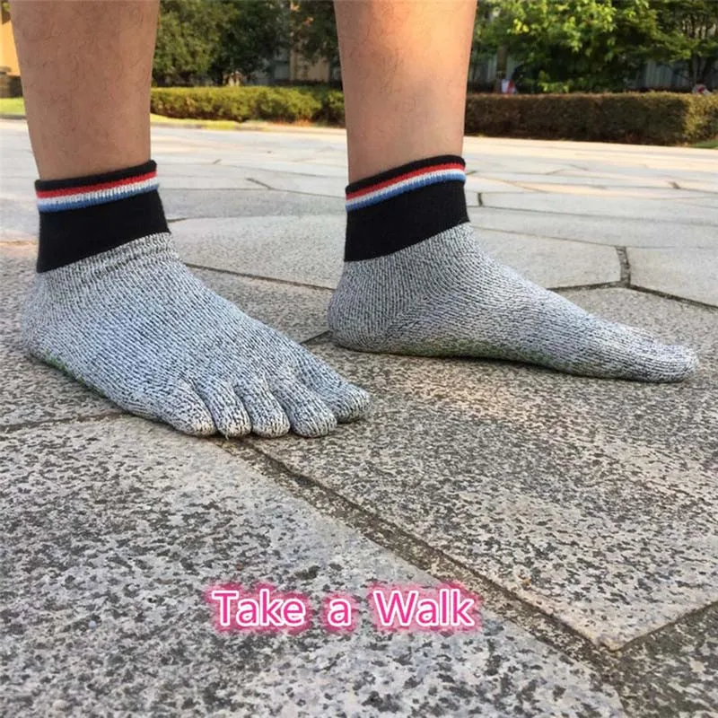 1 Pair High Quality Comfortable 5 Toe Cut Resistant Socks Non Slip Yoga Stockings Hiking Running Climbing Arefoot Socks