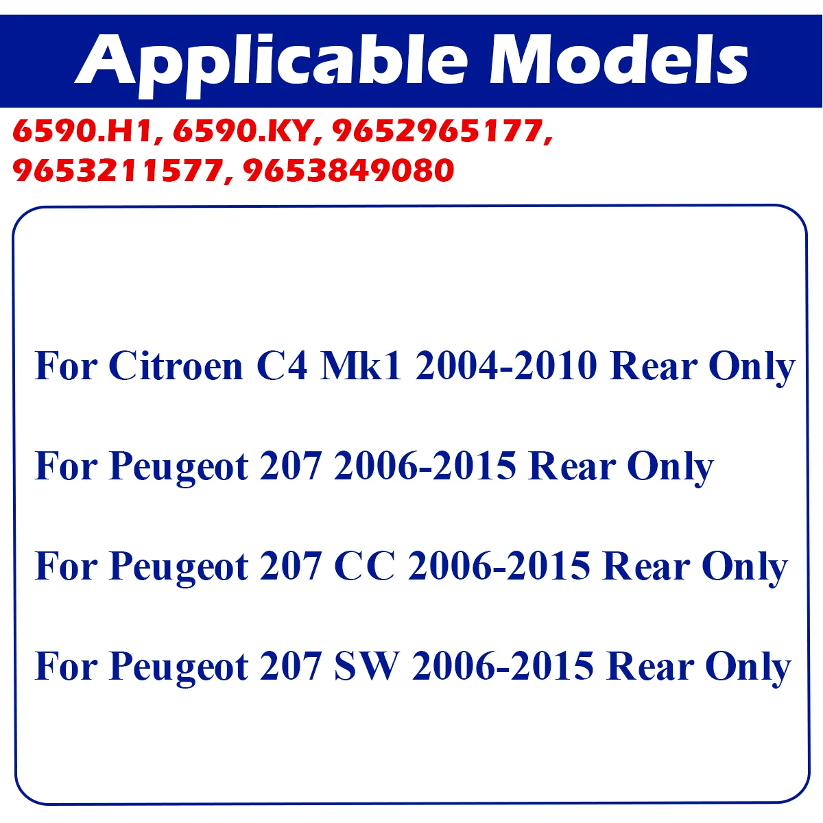 검은색 PDC 주차 거리 제어 센서, 시트로엥 C4 Mk1 2004-2010 푸조 207 CC SW 2006-2015 6590.H1 9653849080 9652965177