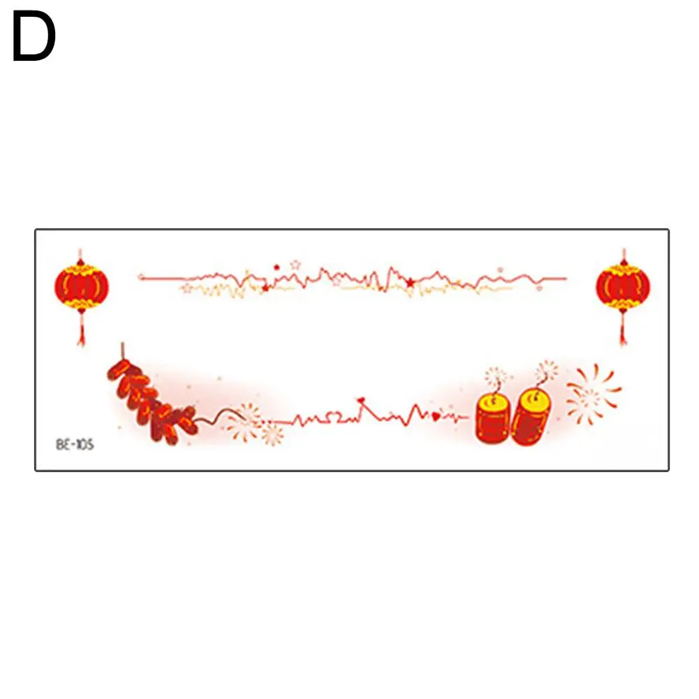 Colorful Christmas Tree Snowflake Tattoo Stickers Cute Creative Makeup Party Decorations For Men And Women V4M7