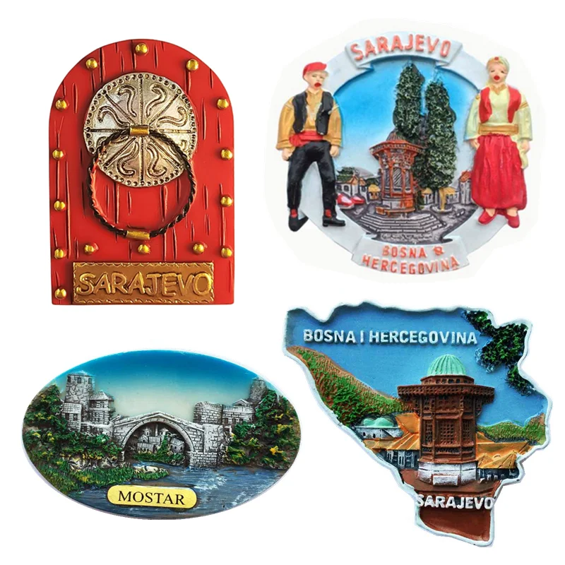 Gezihusrebeg Mosque ,Sarajevo, Bosnia and Herzegovina 3D Fridge Magnets Tourism Souvenirs Refrigerator Magnetic Stickers