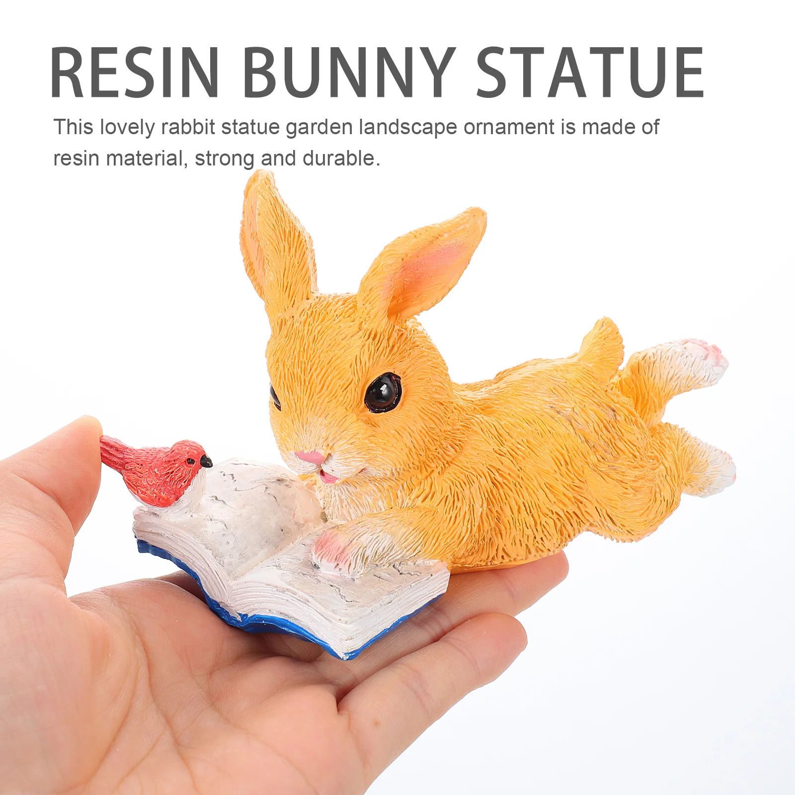 

Garden Resin Rabbit Statue Decorative Bunny Landscape Ornament for Yard Lawn Courtyard Villa Patio Home Exterior Decor