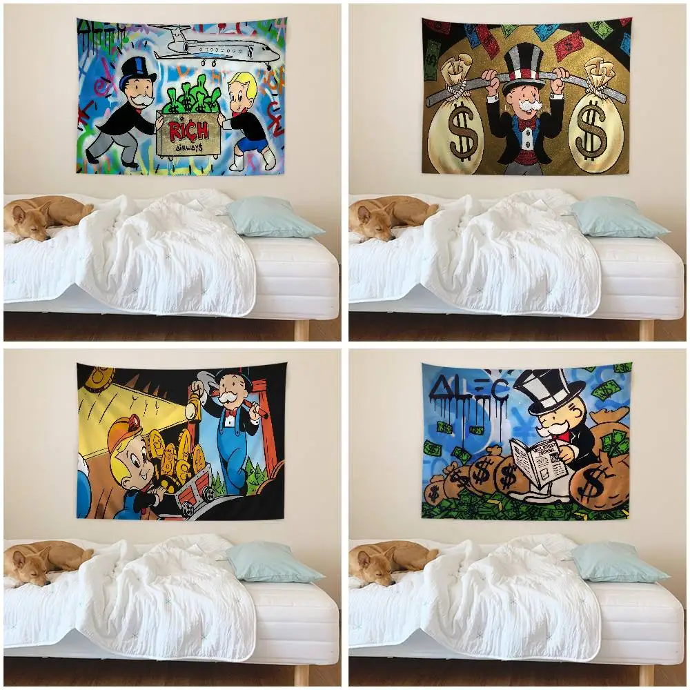 Dollar Alec Monopoly cartoon Hanging Bohemian Tapestry Bohemian Wall Tapestries Mandala Kawaii Room Decor