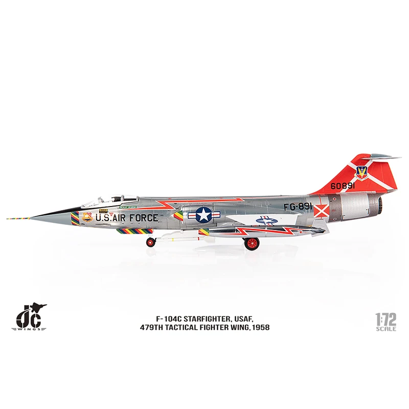 Diecast Metal Alloy Model 1/72 Scale F104 F-104C Aircraft Airplane USAF Starfighter Falcon Model Toy For Collection