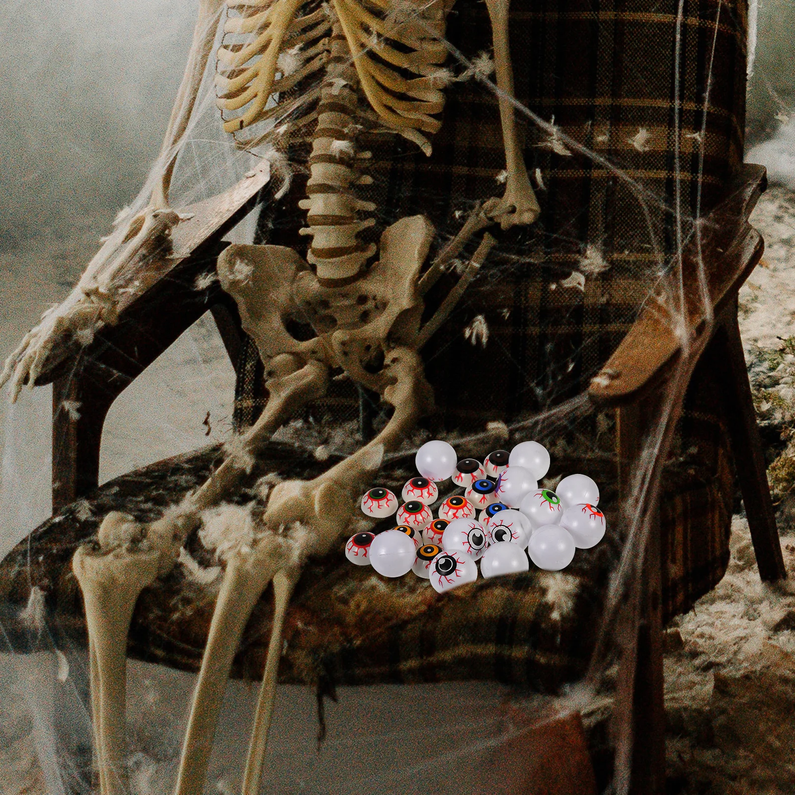 24 Stuks Halloween Oogbol Decor Realistische Ogen Voor Spooky Party Spookhuis Fontein Props Slijtvast Plastic