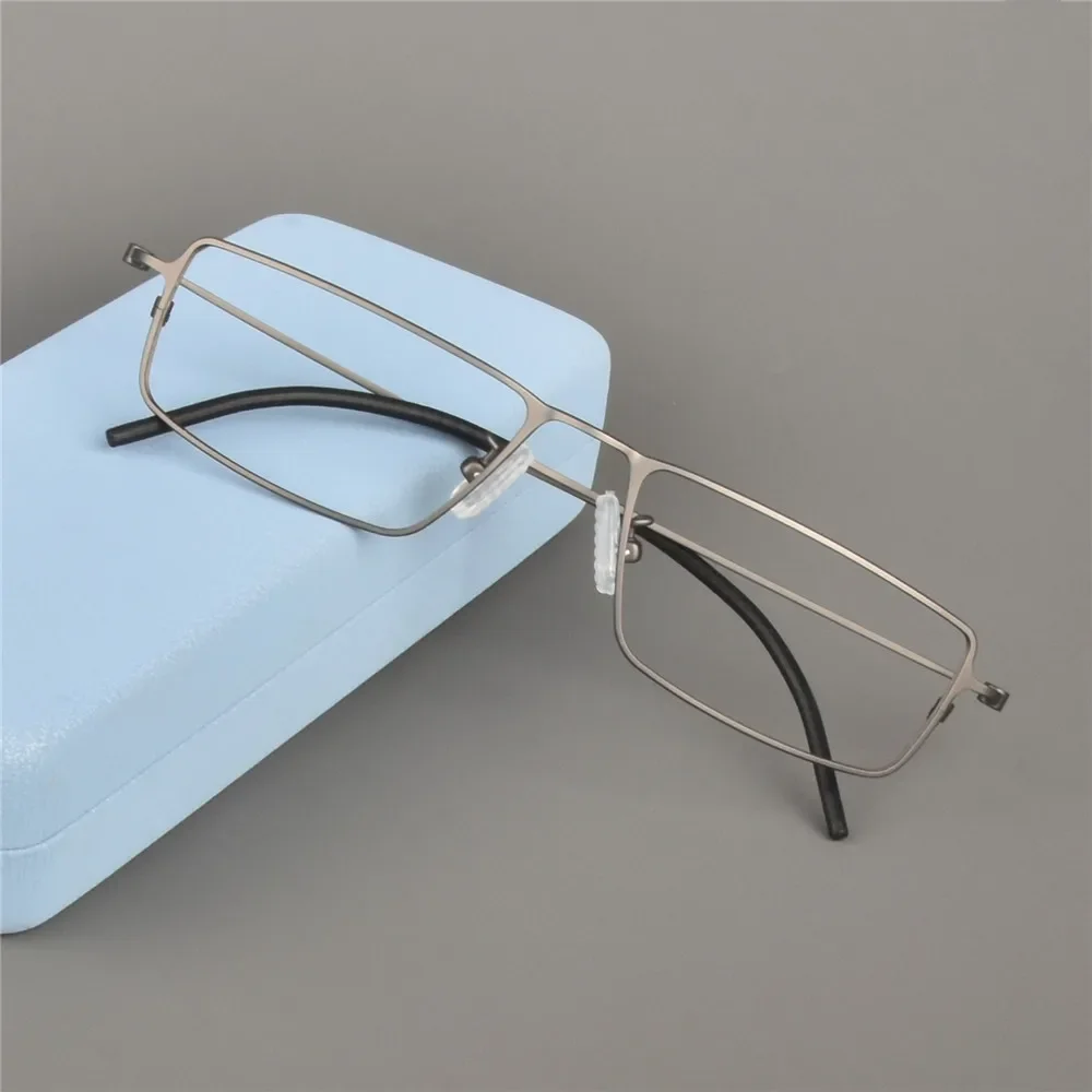 Germany Brand Pure Titanium Glasses Frame Ultra-light Men Square Myopia Reading Optical Eyeglasses Lenses Spectacles Eyewear New