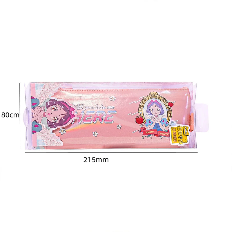 Imagem -04 - Disney Princess Pencil Case Papelaria Pen Bolsa Material Escolar Caixa Bonito Kawaii Pcs por Lote