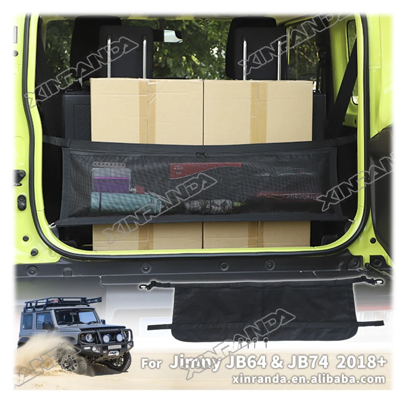 

Car Trunk Cargo Net Cover Storage Bag with Net Pocket for Suzuki Jimny JB64 JB74 2018-2020 Stowing Tidying Cargo Net Organizer