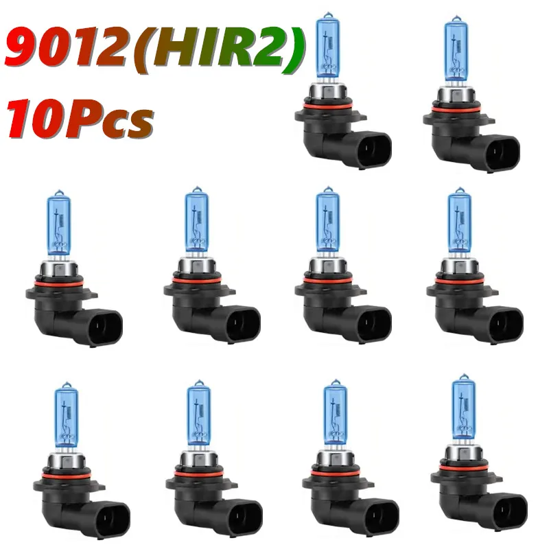 

10 pcs 9012 12V55W Super White Halogen Lights 100W Car Headlights Quartz HIR2LL PX22d Headlight Lamps Bulbs Wholesale