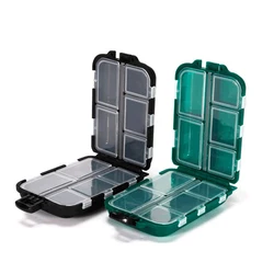 Portable 10 Grids Pill Organizer Medicine Holder Tablet Storage Drug Container Dispensers Case for Vitamins Fish Oils Pill Box