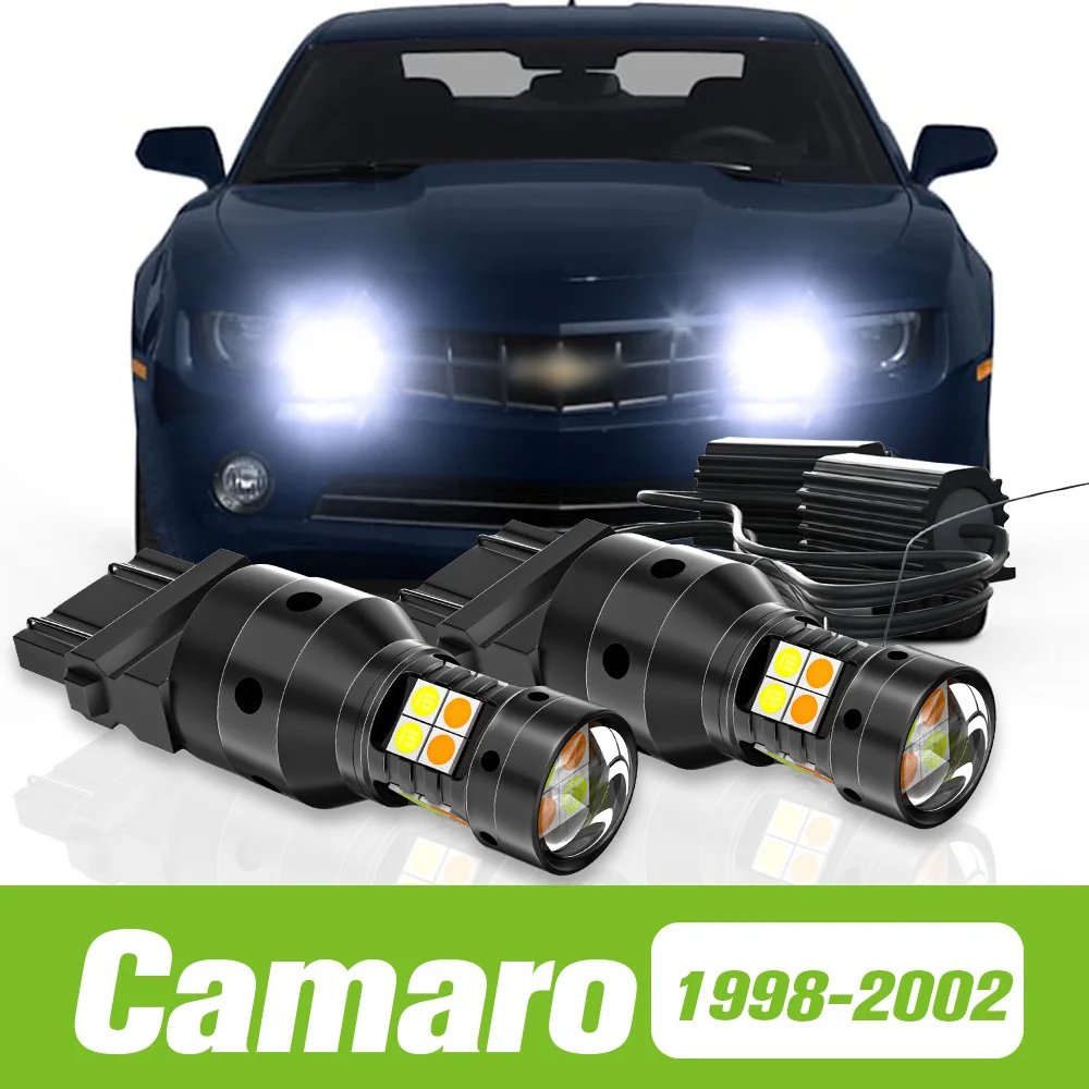 

2pcs For Chevrolet Camaro 1998-2002 Dual Mode LED Turn Signal+Parking Light 1999 2000 2001 Accessories