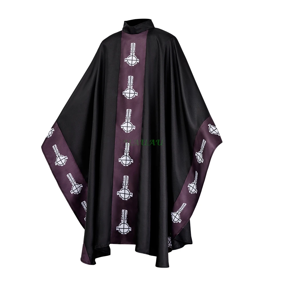 Costume de cosplay pour homme, style médiéval, cape de père retraite, robe de fantôme, pour Halloween et Carnaval