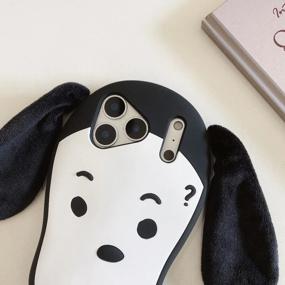 Adorable Dog Phone Case with Hand Strap for iPhone 13 14 15 16 17 Pro Max Plus, Cute Animal Design