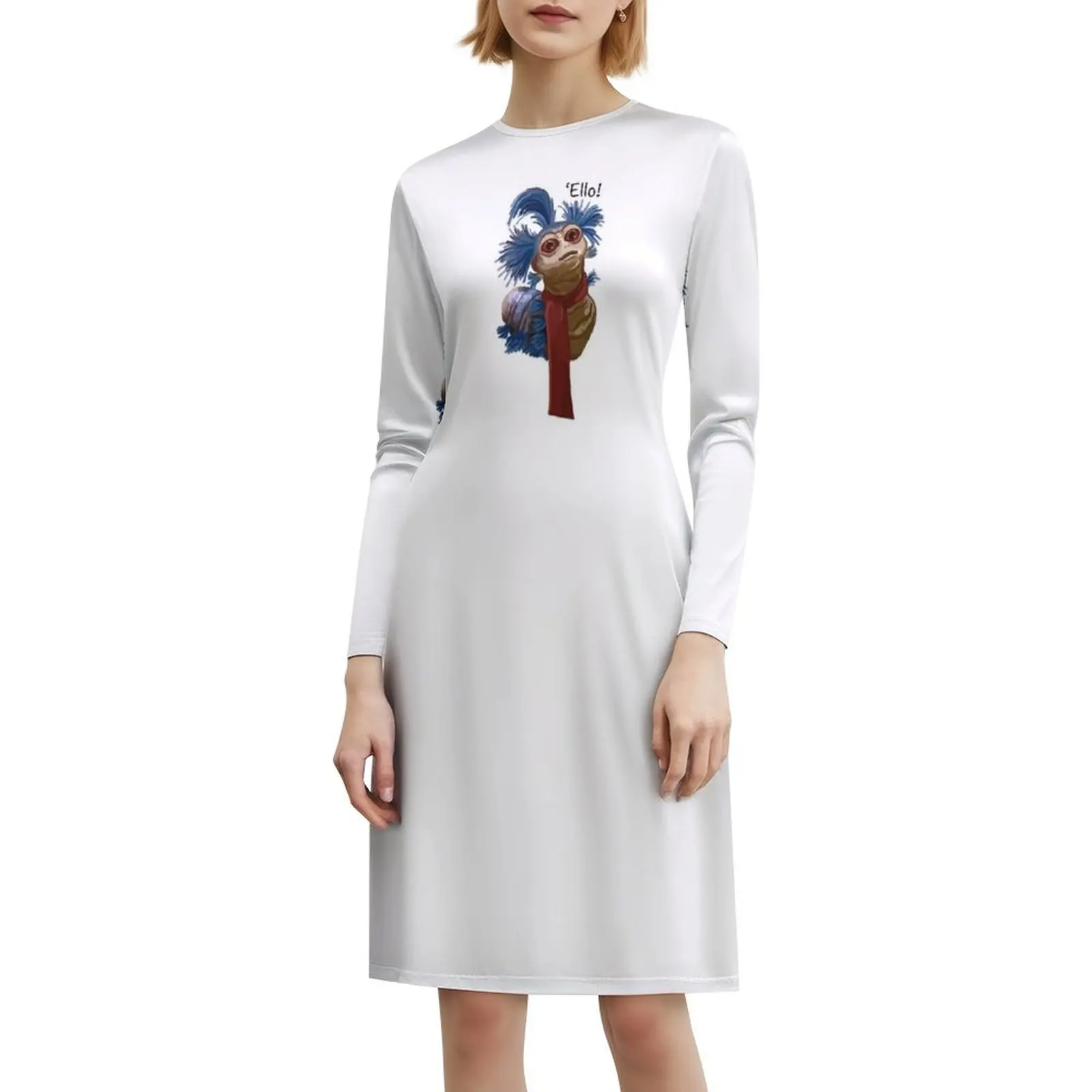 فستان متاهة دودة على الطراز الكوري للنساء فستان كاجوال أنيق للحفلات أو الارتداء اليومي حفلة دودة متاهة #6