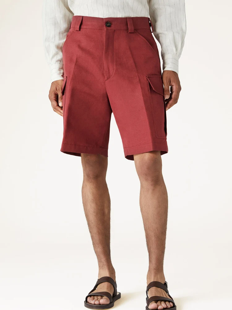 

Men's Summer Thin Cotton Polyester Casual orts LP Version Five-Quarter Length Outdoor Wear Workwear Faionable Straight Leg