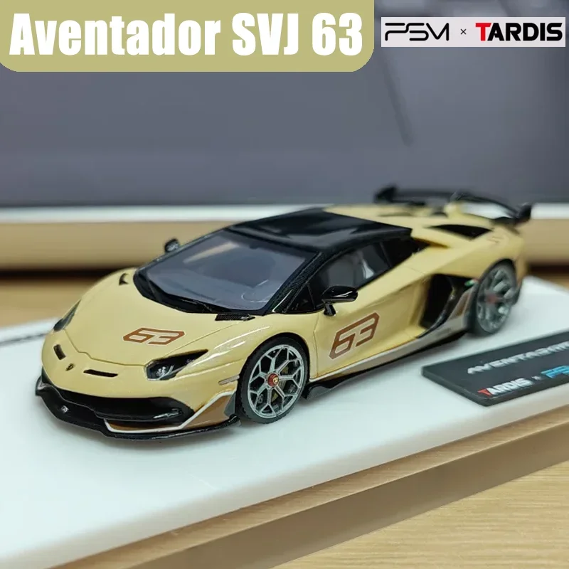 Tardis X PSM 1/64 Aventador SVJ 63 Bubble Tea Color LIMITED 99PCS in Stock Resin Car Toy Die Casting Metal Model Series Gift