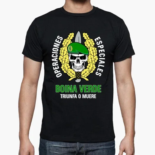 Operaciones Especiales MOD.3 Green Beret COE Skull T-Shirt Summer Cotton O-Neck Short Sleeve Mens T Shirt Oversized Streetwear