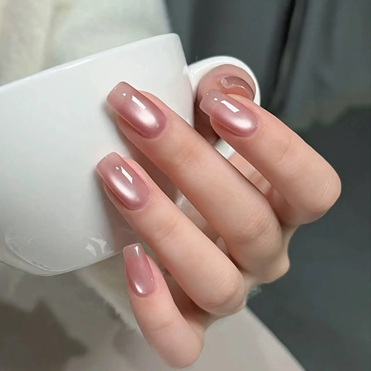 1-24pcs PSK Maple Forest Evening Cat Eye Gel เล็บ 2025 ฤดูร้อนและฤดูใบไม้ร่วง Whitening Maillard Glitter ลูกปัดแก้วเล็บ