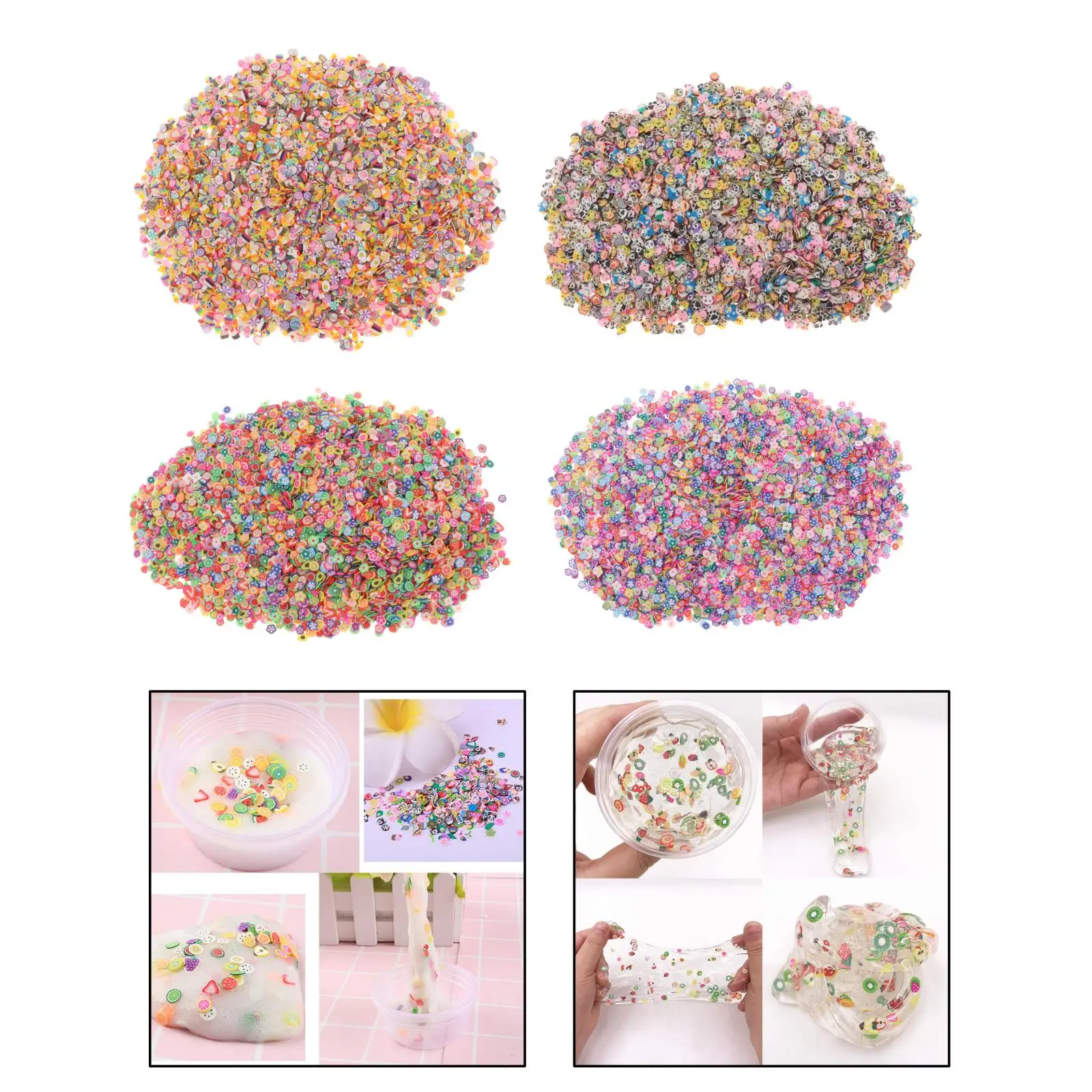 10000PCS Cute 3D Charms Making Set, Slices DIY Supplies Kunst und Skulpturen