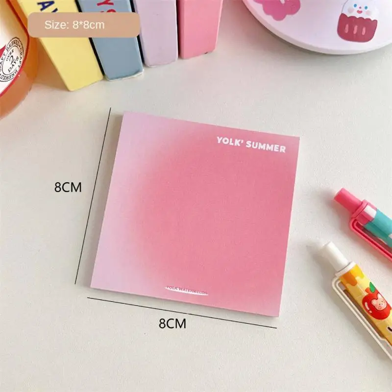IAdhesive-Notes adhésives mignonnes Kawaii, notes autocollantes, bloc-notes, fournitures scolaires de bureau, autocollant de papeterie, document nickel é