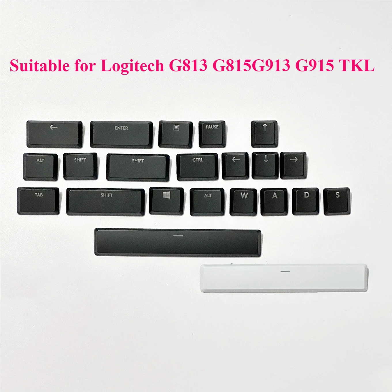 

G915 Transparent Keycap for Logitech G913 G915 TKL Mechanical Keyboard Supplement Single Black and White WASD/CTRL
