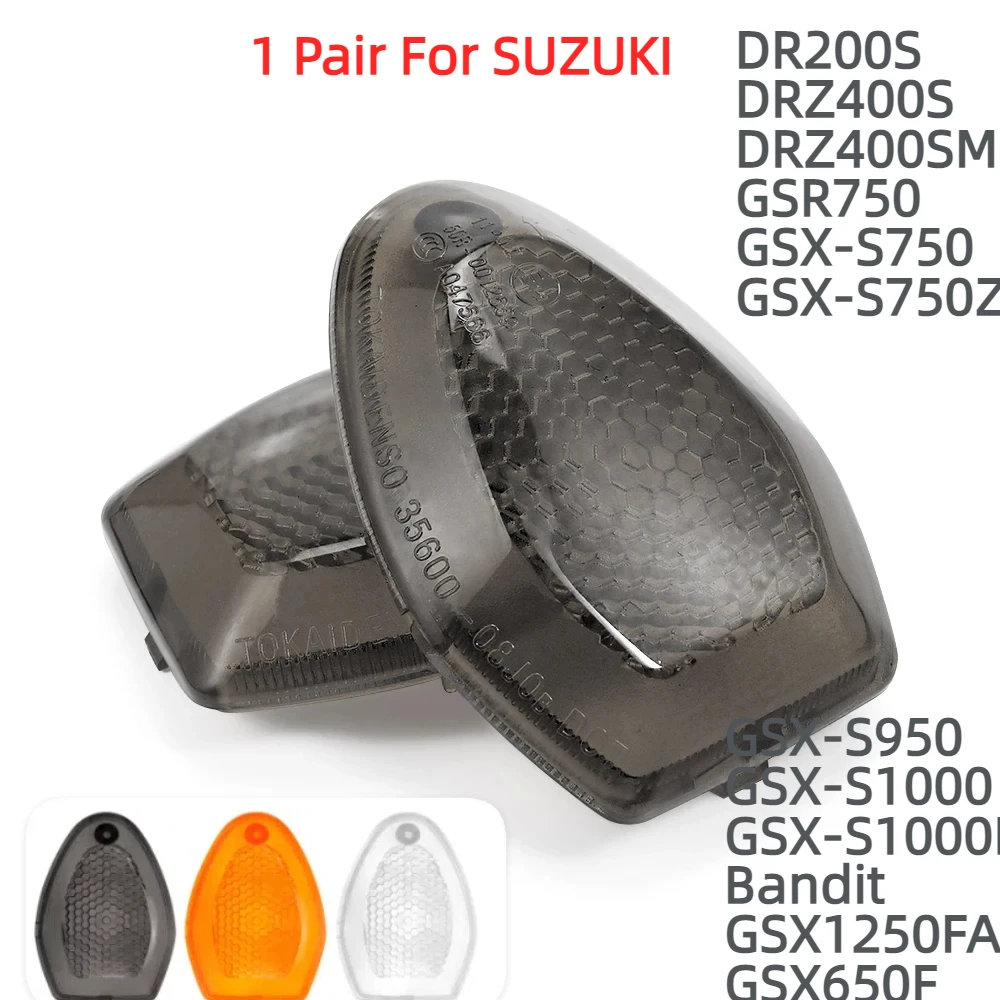 Image of Blinker Licht Objektiv Für Suzuki DR200S DRZ400 S E SM GSXS 1000/F/S GSXS GSR750 GSX650F GSX1250FA Anzeige Gehäuse Abdeckung