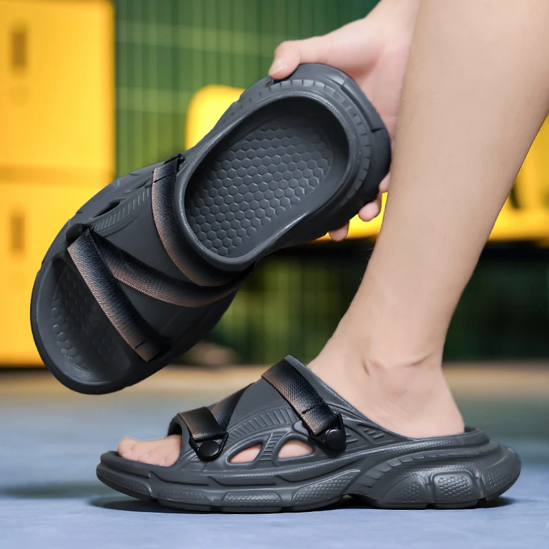 YRZL Summer Men Slippers EVA Soft-soled Platform Slides Mens Sandals Casual Beach Shoes Nons Slip Indoor Outdoor Men Shoes