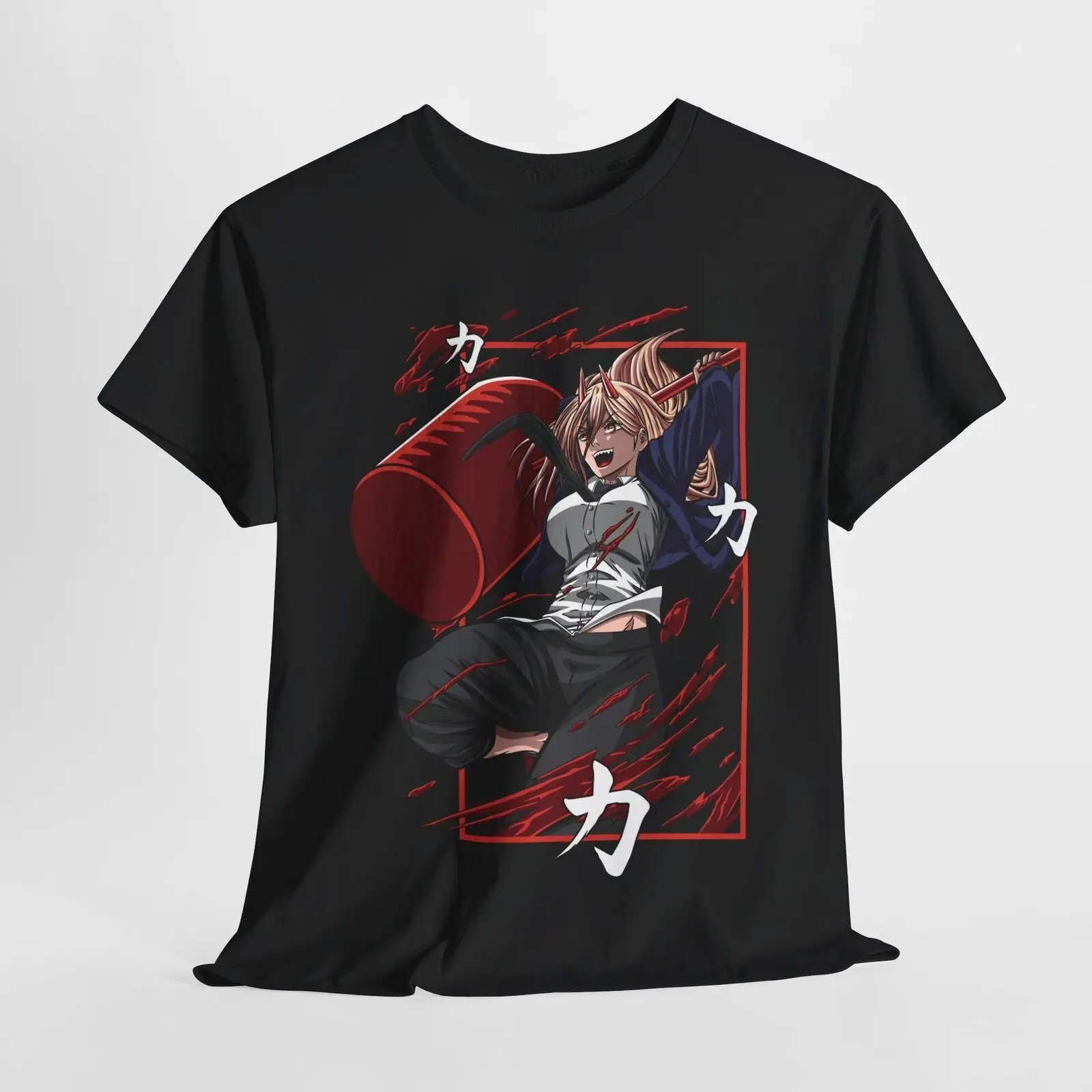 

Power Chainsaw Man Shirt Waifu Ecchi Anime Tee T-Shirt Sexy Makima Kawaii Devil